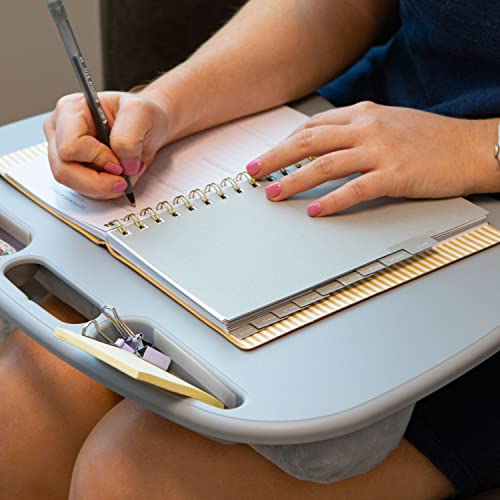 LapGear MyDesk Lap Desk with Device Ledge and Phone Holder Cool Gray