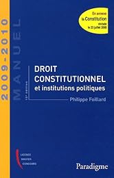 Droit constitutionnel et institutions politiques
