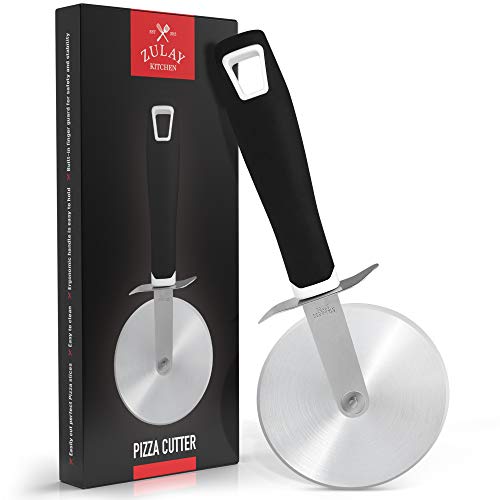 Zulay Pizza Cutter Wheel with Comfortable Grip Super Sharp Stainless