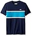 Lacoste Men's Sport Ultradry T-Shirt W/ Color Block Detail, Navy Blue/Oceanie-White, 5