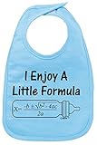 Baby Registry Gifts Enjoy a Little Formula Funny Math Nerd Baby Bib Light Blue