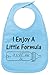 Baby Registry Gifts Enjoy a Little Formula Funny Math Nerd Baby Bib Light Blue