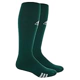 adidas Unisex Rivalry Field 2-Pack Otc sock, Forest Green/White, Large