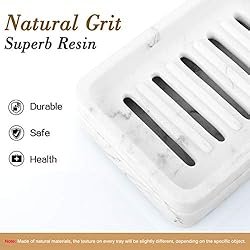 MoKo Soap Dish, Dual-Layer Resin Bar Soap Tray