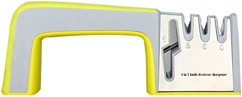 Sunkuka Knife Sharpener and Scissor Sharpening System 4 in 1 Design.Professional Safe and Easy