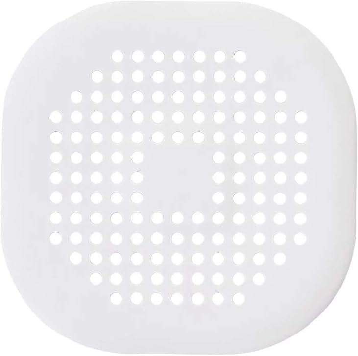 NOTSEK Shower Drain Covers, Silicone Tube Drain Hair Catcher Stopper with sucker for Bathroom Kitchen, Rubber Bathtub Sink Strainer Plug Filter Trap Home Drain Protectors (White)