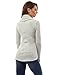 PattyBoutik Women's Raw Hem Style Cowl Neck Tunic Top (Light Heather Gray S)