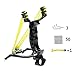 Wisdoman Outdoor Athletics Slingshot Kit, Adjustable Stainless Professional Hunting Catapult High Powerful Slingshots Rubber Bands and 50 Steel Balls (Black2)