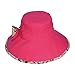 Women Wide Brim Sun Hat Summer Outdoor Foldable Beach Cap Rose Red