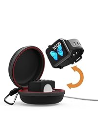 Moretek - Soporte de carga para Apple Watch, resistente al agua, funda de carga y funda de transporte para iWatch Series 1 2 3 4 de 1.496 in, 1.654 in, 1.575 in, 1.732 in