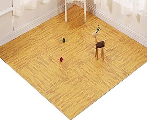 Mahfei Interlocking Foam Floor Mats Puzzle Pad Wood Texture Living