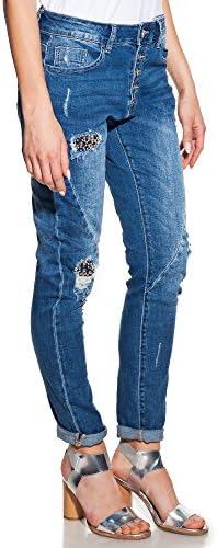 Candy Dresses - Skinny jeans with buttons and shiny pearls
