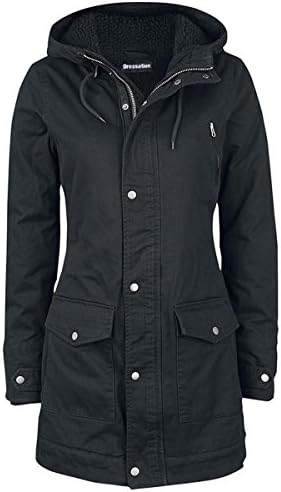 Dressation Womens Winter Hooded Military Anorak Safari Long Parka Coat with Pockets