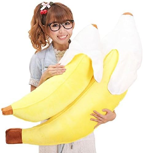 HPF New stylish Soft Novelty Simulation Yellow Banana Plush Stuffed Pillow Cushion Toy Gift 70 cm