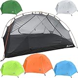 Hyke & Byke 2 Person Backpacking Tent with Footprint - Lightweight Zion Two Man 3 Season Ultralight, Waterproof, Ultra Compact 2p Freestanding Backpack Tents for Camping and Hiking (Orange)