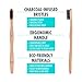 Family Pack of 10 Charcoal Infused Bamboo Toothbrushes - Natural Whitening - Eco-friendly Biodegradable BPA Free Toothbrush Set - Vegan and Cruelty Free