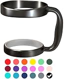 F-32 Handle - 19 COLORS - Available For 20oz or 30oz YETI, BEAST, OZARK TRAIL, RTIC (PREVIOUS DESIGN) Rambler & More Tumbler Mug - BPA FREE (20OZ MIDNIGHT BLACK)