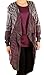 Forever Womens Plain Aztec Knitted Crochet Waterfall Cardigan