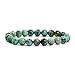 Justinstones Natural African Turquoise Gemstone 8mm Round Beads Stretch Bracelet 7 Inch Unisex