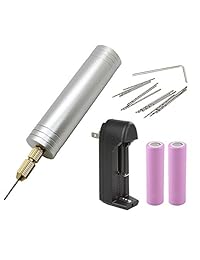 Yakamoz Mini DIY Taladro de mano batería recargable inalámbrico Micro eléctrico perforador con 2 baterías y 15 piezas brocas de taladro de batería incluido cargador de batería