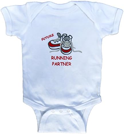 Future Running Partner - Baby Bodysuit Romper (6 Months, White)