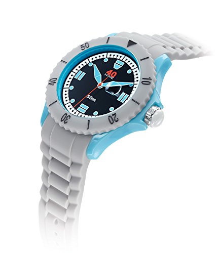 40Nine Men's 40NINE01/COOLGREY10 Extra Large 50mm Analog Display Japanese Quartz Grey Watch