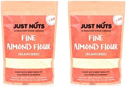Just Nuts- All Natural Fine Almond Flour, 2 Kg (Gluten Free, Vegan, Low Carb, Blanched)