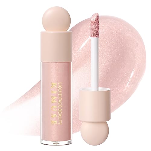 KIMUSE Natural Glow Liquid Filter, Weightless Liquid Highlighter Primer, Foundation Face Primer For a Long-Wear Radiant Glow Soft-Focus Look, Vegan & Cruelty-Free