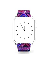 correa de piel 42 mm., Apple reloj de piel genuino de reemplazo iWatch de diseño de la bandera, N 16