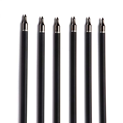 M.A.K Archery Outdoor Hunting Carbon Arrows 6PCS 30" Archery Metal tip 7.8mm Shaft Spine 550 Removable Arrows with Field Points Replaceable Tips for Recurve & Compound Bow