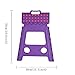 KARMAS PRODUCT Super Strong Folding Step Stool 15 Inch Portable Carrying Handle for Adults and Kids.Great for Kitchen Garden Purple