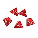 Yiotfandoll 5PCS Polyhedral Dice 20mm D4 for Dungeons and Dragons DND RPG MTG Dice Table Games Red with Black Bag