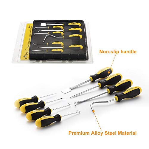 Topec 8Pcs Hook and Pick Set, Precision Scraper, Hook, and Pick is The Ideal Tool for Automotive and Electronic Machine - Thumbnail 3