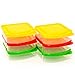 RubyPack-Sandwich Container-6 Pack-Durable Plastic Sandwich Box-Reusable Sandwich Containers with Lids-Small Lunch Box for Snacks-School Breakfast-Lunch Sandwich Holder-Sandwich Keeper Case for Kids