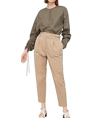 Mango Women's Cotton Pleated Trousers