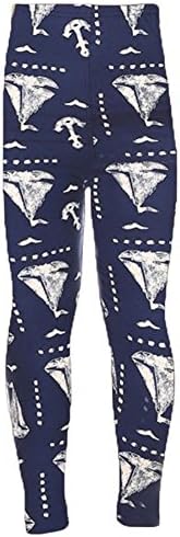 iZZYZX Kid's Funny & Cute Pattern Print Leggings - Cartoon Flag Character Skull Flower