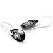 ROYAL CRYSTALS Sterling Silver 925 Black Teardrop Earrings For Women Made with Crystals Imitation Glass