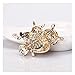 Potelin Premium Quality Women Enamel Owl Shape Rhinestones Brooch Pins Brooches Clip Gift for Female
