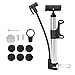 G4Free Mini Bike Pump with Gauge Ultra Lightweight Portable Bicycle Pump fits Presta & Schrader for Road Mountain BMX Bicycles and Moutain Bikes--BONUS Puncture Repair Kit, Ball Needle