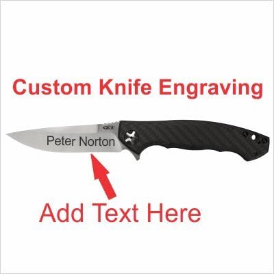 ZERO TOLERANCE 0452CF DIMITRY SINKEVICH SATIN BLADE, CARBON FIBER HANDLE FOLDING KNIFE CUSTOM ENGRAVING