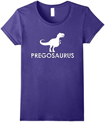 Womens Pregosaurus Funny Maternity T Shirt Medium Purple