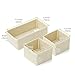 Set of 3 Drawer Organizer - EZOWare Closet / Dresser / Nursery Storage Drawer Container Bins Basket for Bras, Socks, Underwear, Tie, Scarves, Gloves, School Supplies, Diapers, and more