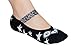 Lupo Women's Black and White Ankle Grip Sock