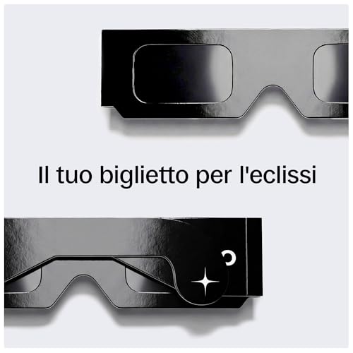 ORRO Solar Eclipse Glasses 37 mm, Pack of 2/6/12/50, Black, Certified Eye Protection, Tested EN ISO 12312-2:2015, CE Marking for Direct Solar Observation - Classic Fit