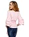 SheIn Women's Bow Waist-tie Ruffle Bell Sleeve Sweet Blouse Top Medium Pink
