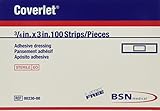 BSN Medical Coverlet Latex-Free Adhesive Dressings Strips, 100 Count