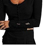 Women Blouse,Haoricu 2016 Fall Sexy Womens Long Sleeve Shirt Casual Lace Blouse Loose Cotton Tops T Shirt (XL, Black)