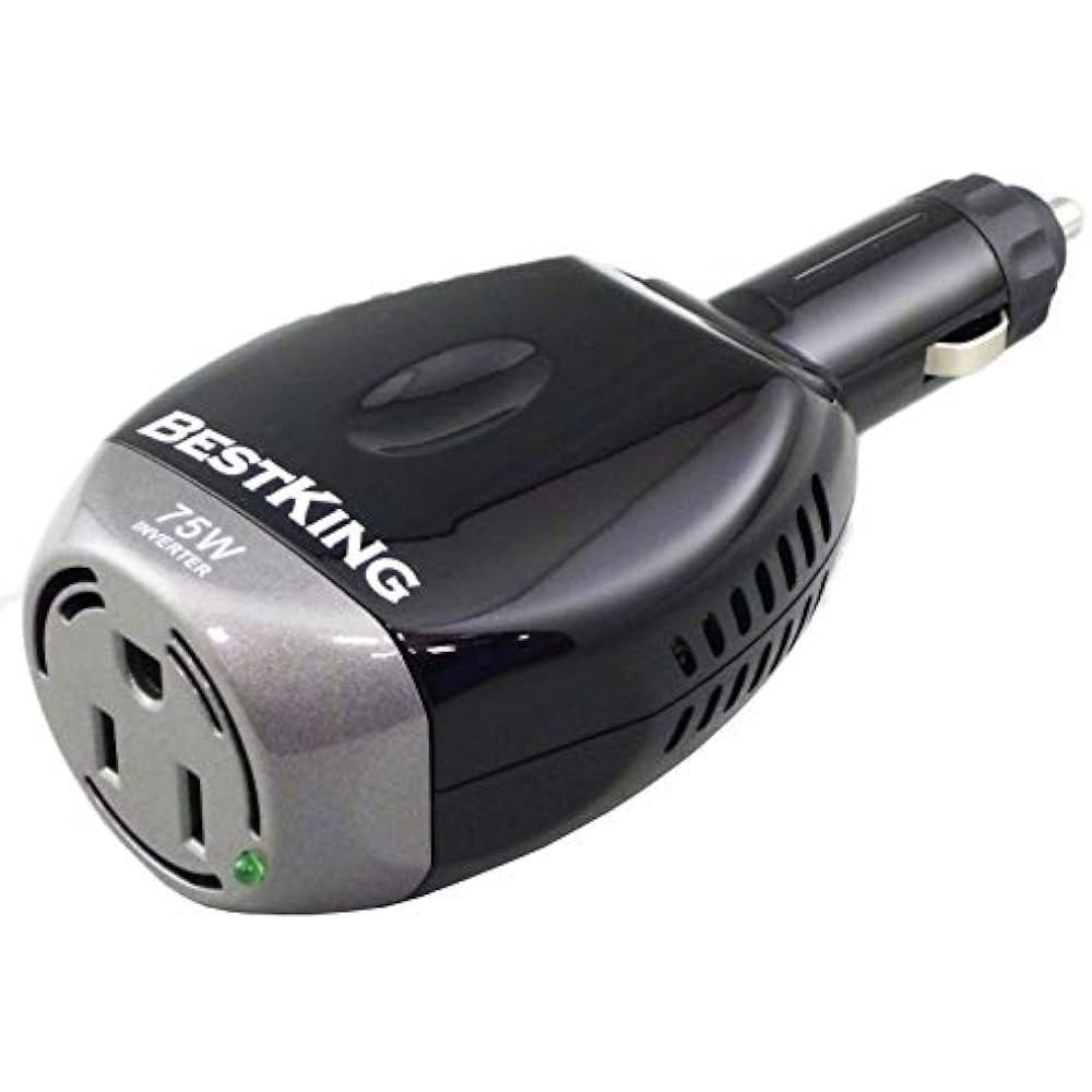 BESTKING 75W Power Inverter Plugin DC 12V To 110V AC With