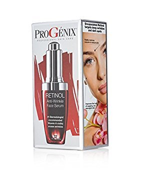 Progenix Professional Skin Care Retinol Serum. Anti-Wrinkle Face serum targets deep wrinkles and dark spots. 1oz