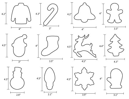 Christmas Cookie Cutters - Xmas/Holiday/Wonderland Party Supplies/Favors - Snowflakes/Gingerbread Man